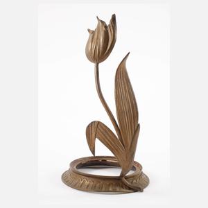 Jugendstil-Vase mit Messingmontierung