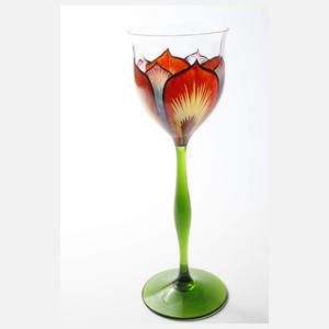 Theresienthal drei Stängelgläser Jugendstil