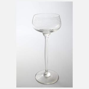 Theresienthal drei Stängelgläser Jugendstil