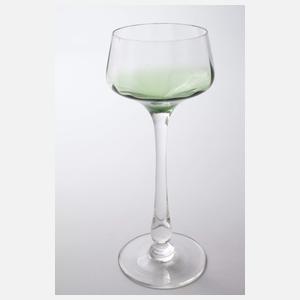 Rheinische Glashütten drei Weingläser