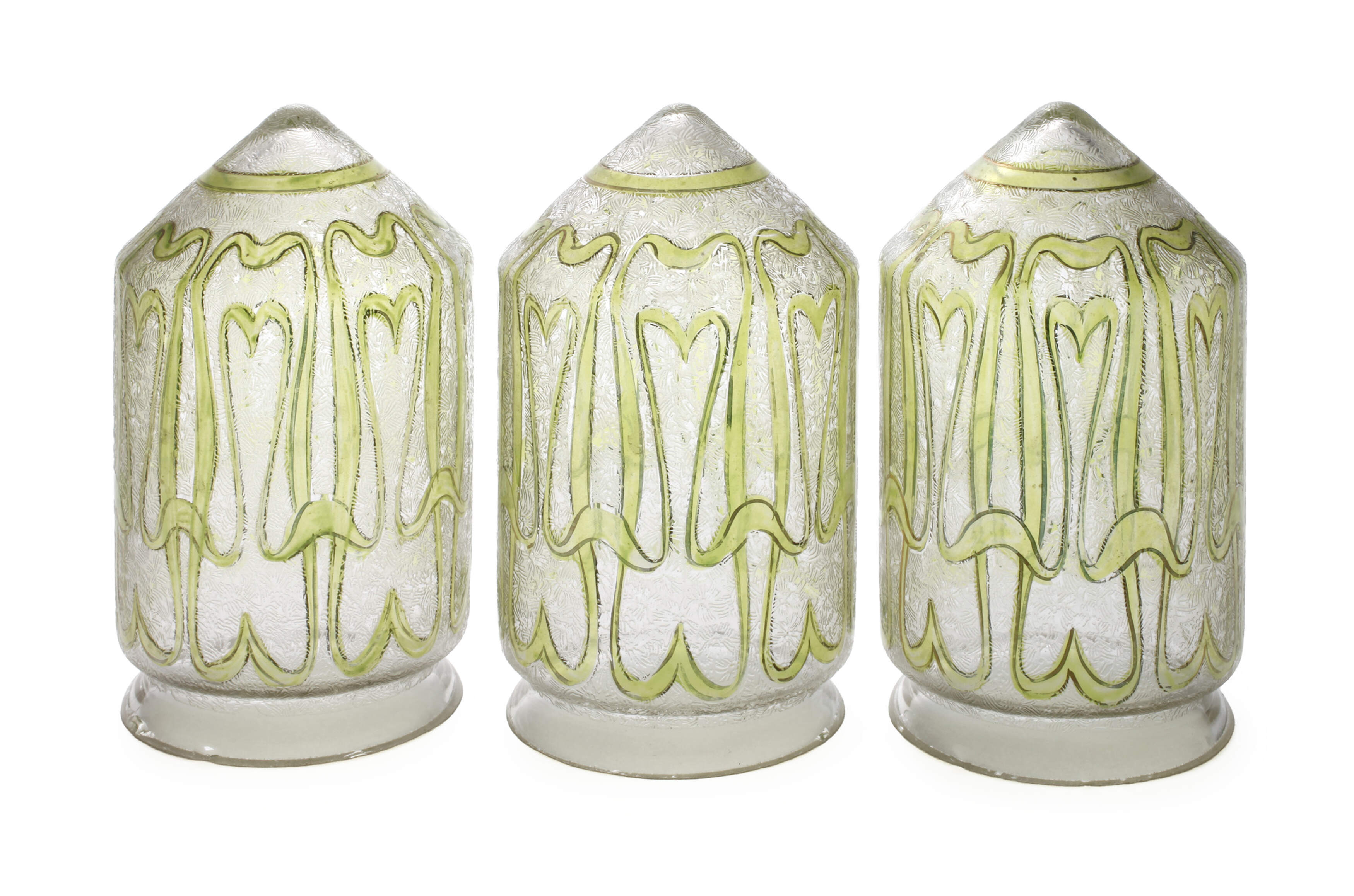 Drei Lampenschirme Jugendstil