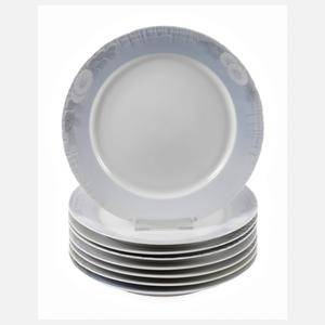 Kopenhagen acht Speiseteller Margeritendekor