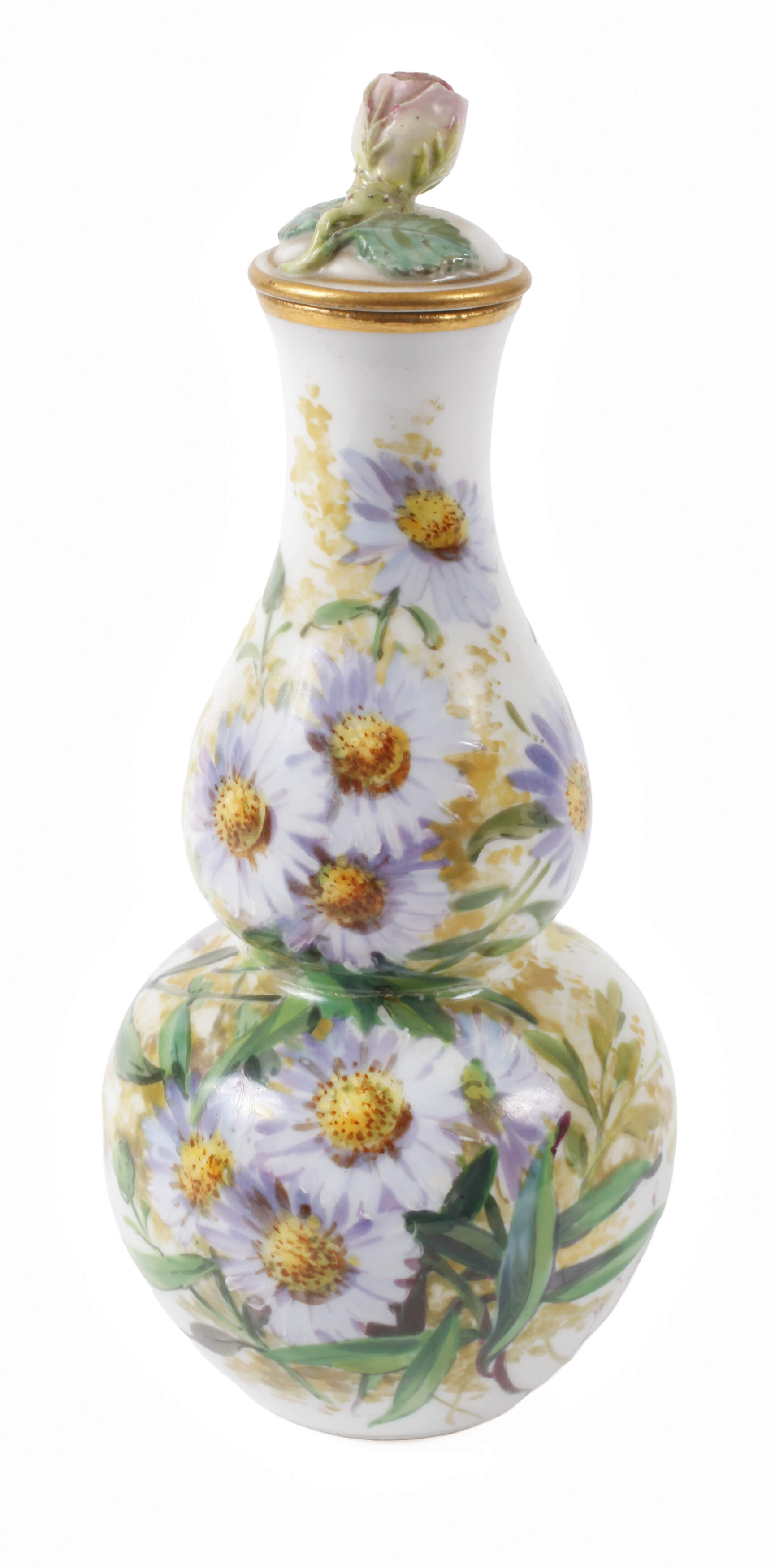 Meissen Flakon Asternbukett in Weichmalerei