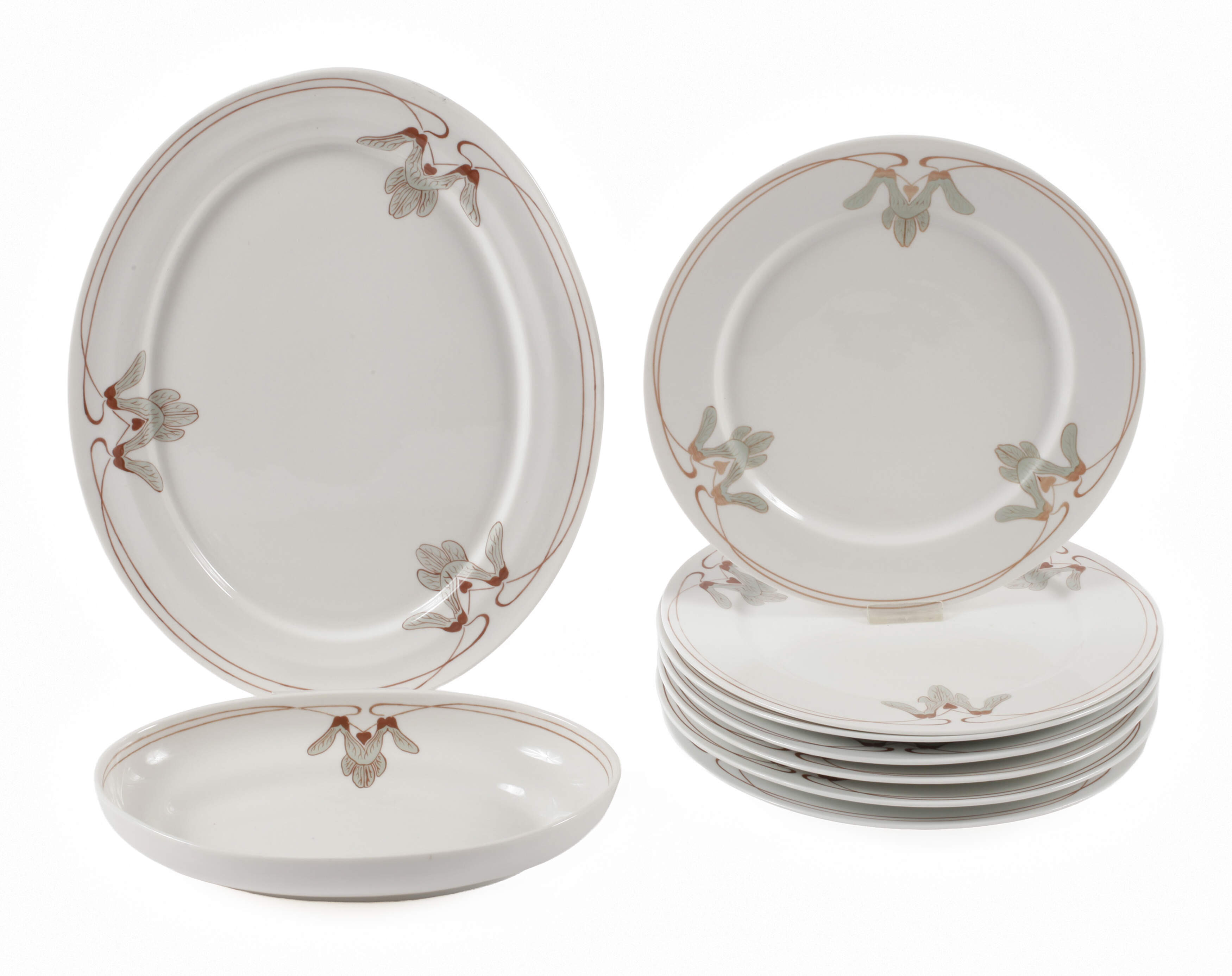 Meissen neun Teile "Ahornmuster"