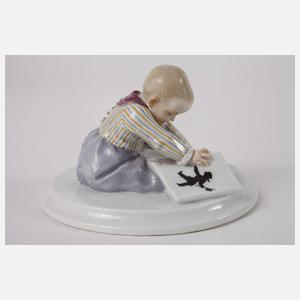 Meissen "Kind mit Bilderbuch als Briefbeschwerer"