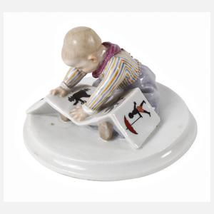 Meissen "Kind mit Bilderbuch als Briefbeschwerer"