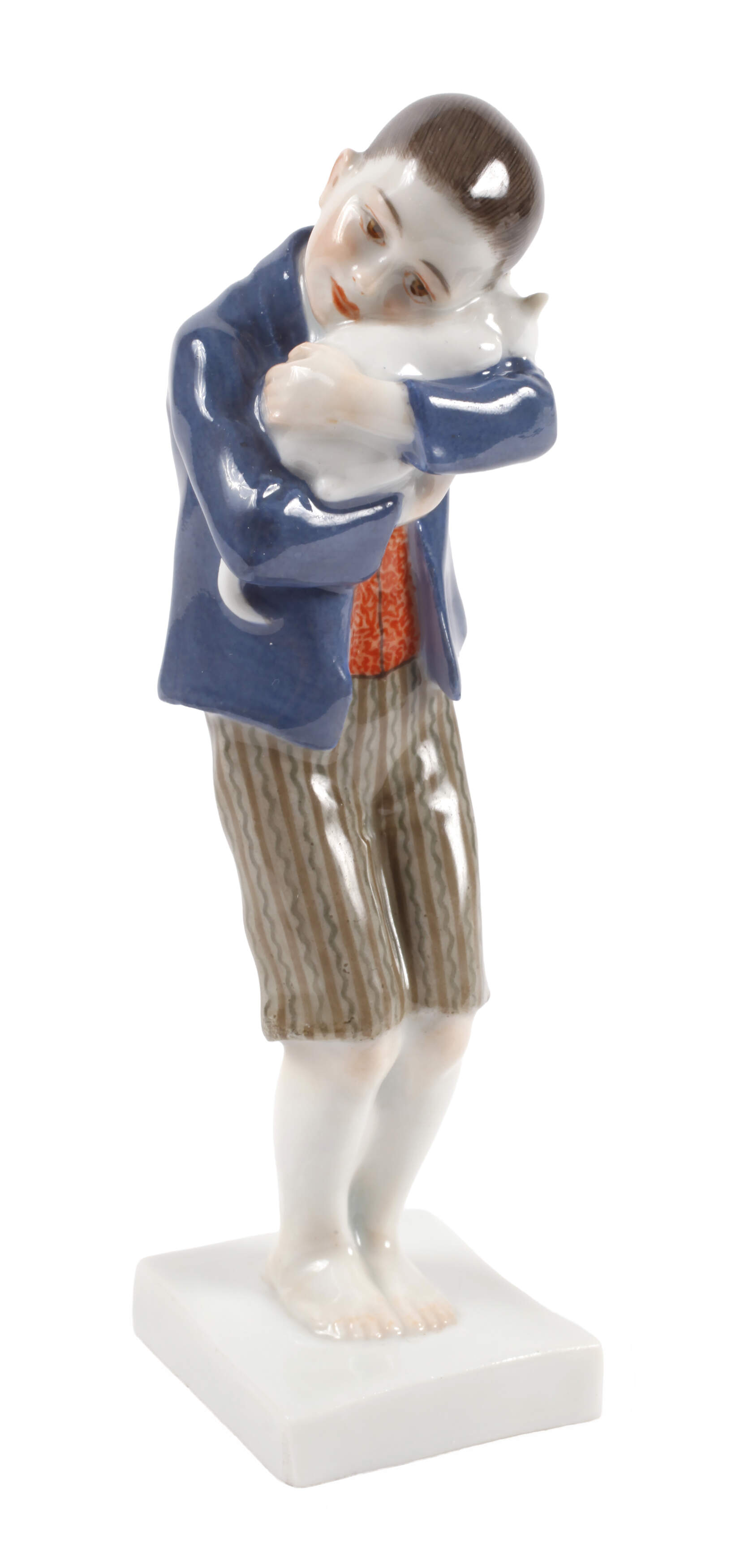 Meissen "Knabe mit Katze im Arm"