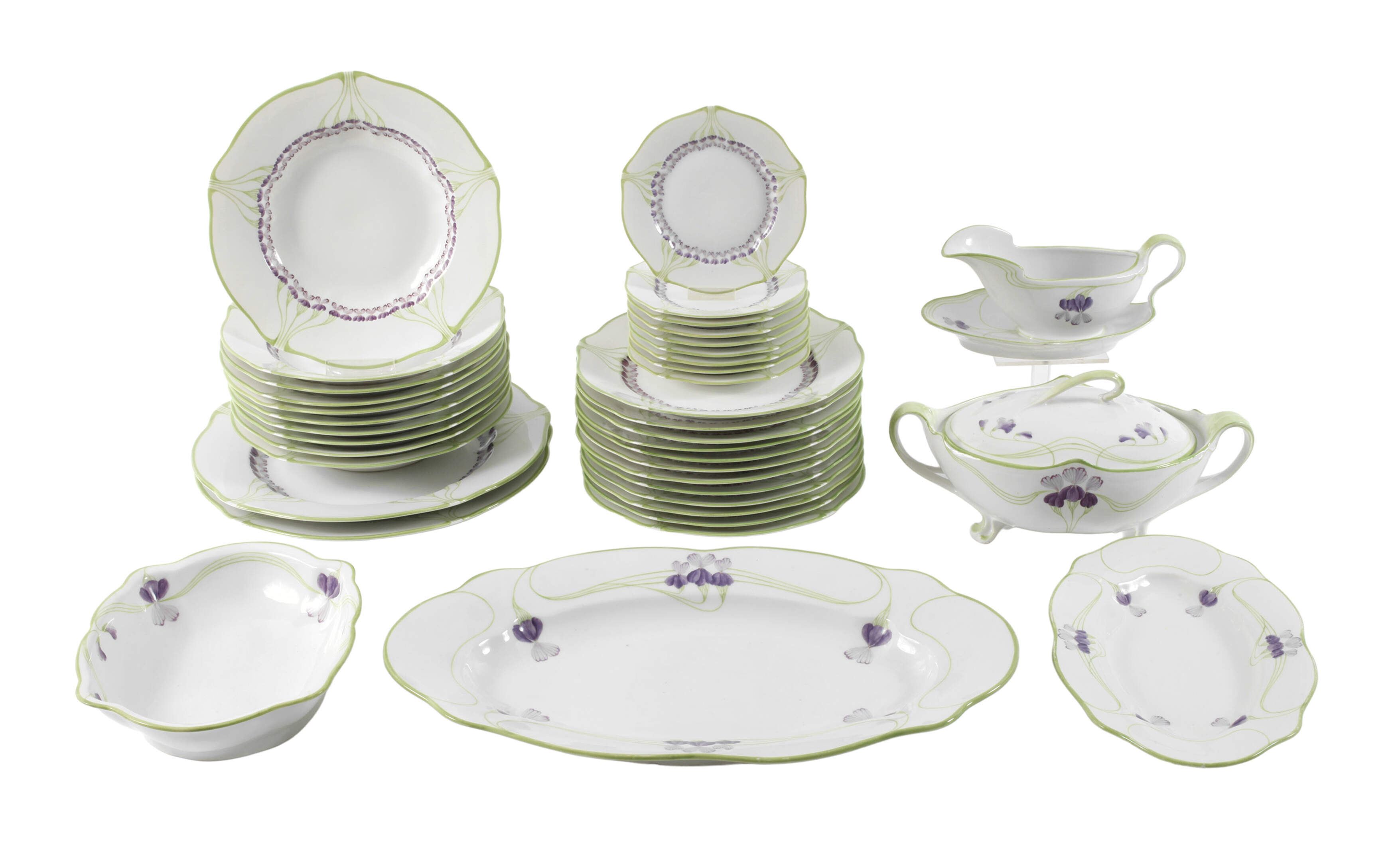 Nymphenburg Speiseservice Veilchendekor