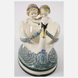 Karlsruhe Schwan mit zwei Putten