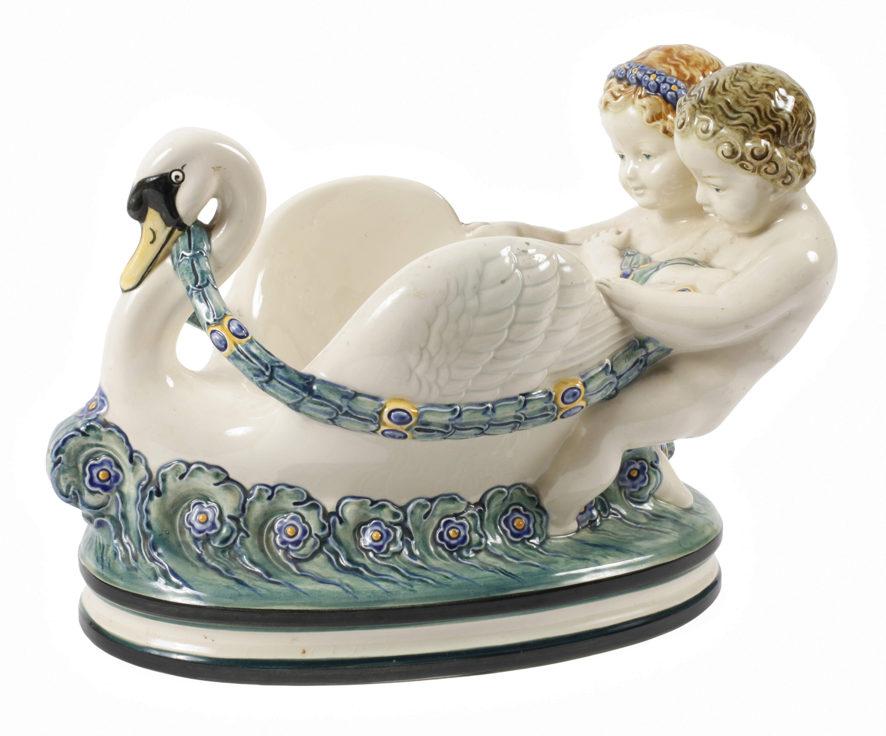 Karlsruhe Schwan mit zwei Putten