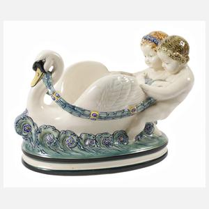 Karlsruhe Schwan mit zwei Putten