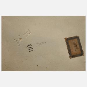 J. von Schwarz Bildplatte Jugendstil