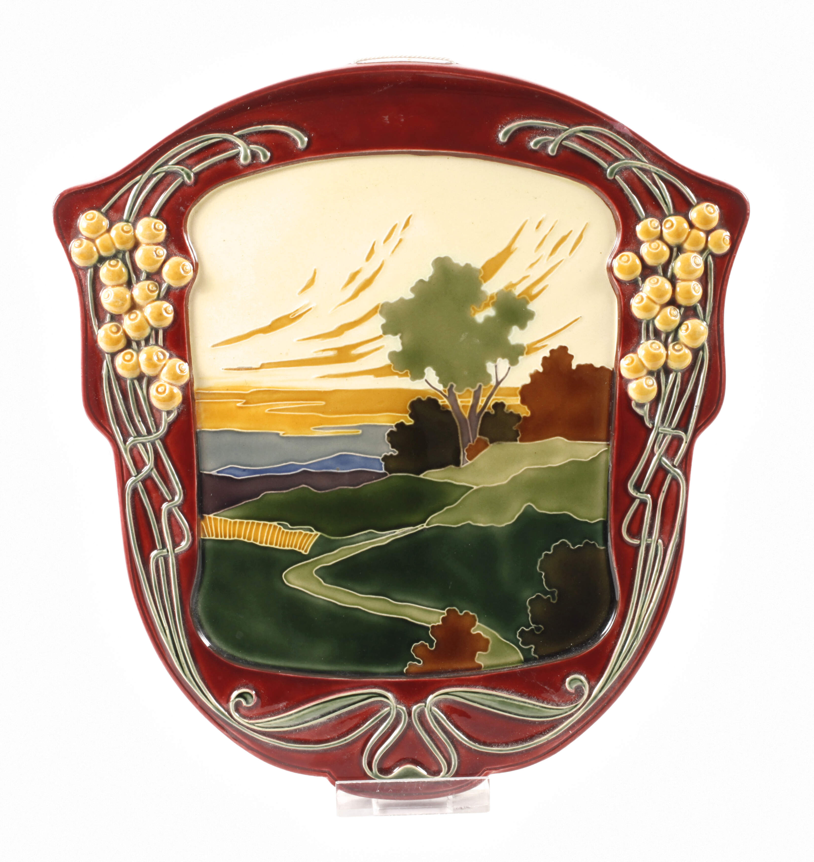 J. von Schwarz Bildplatte Jugendstil