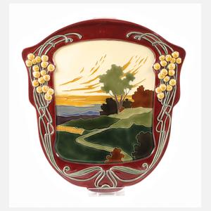 J. von Schwarz Bildplatte Jugendstil