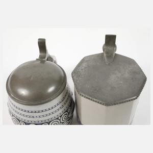 Zwei Westerwälder Bierkrüge Jugendstil