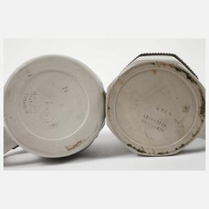 Zwei Westerwälder Bierkrüge Jugendstil