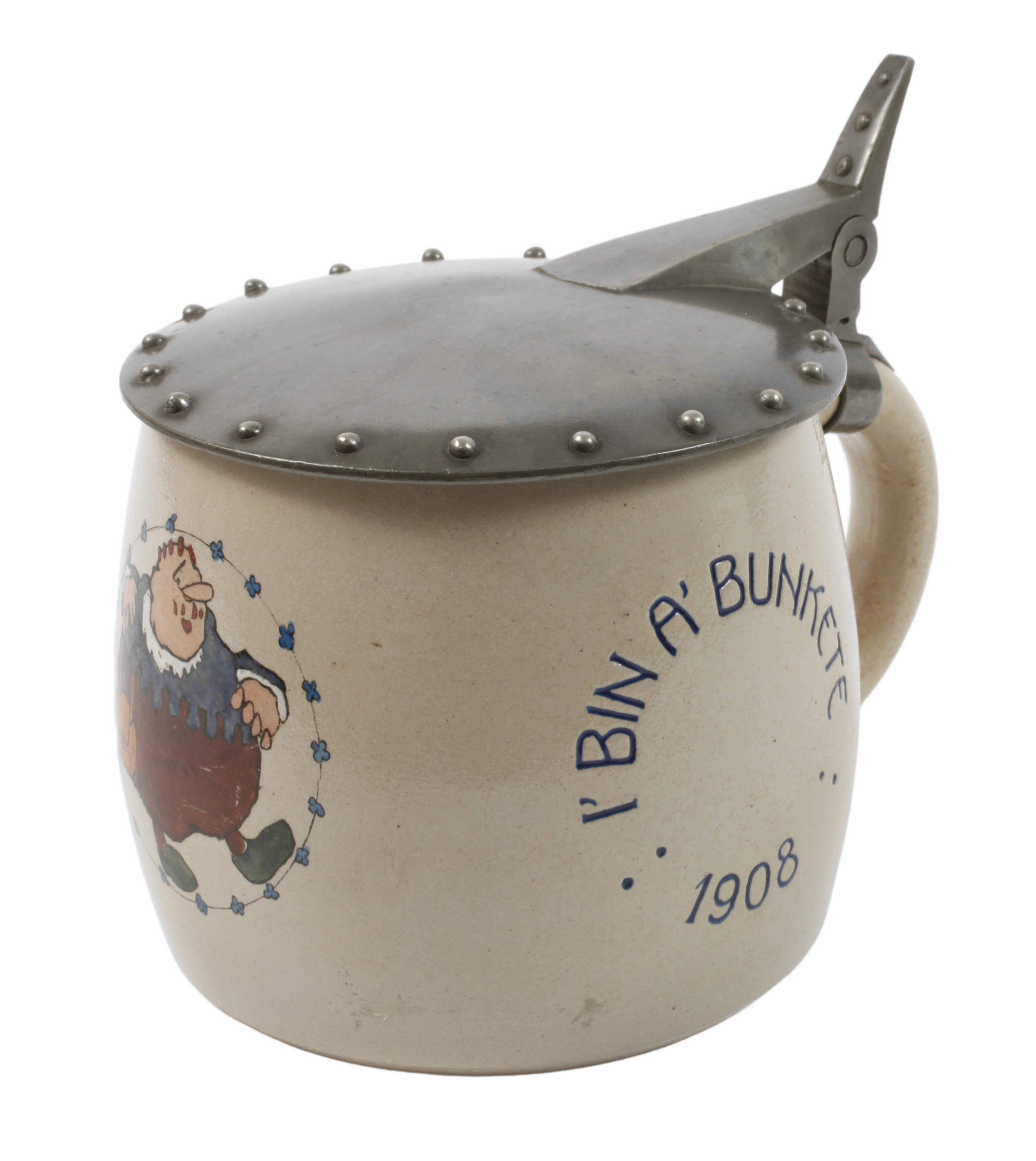 Westerwälder Bierkrug "Hinkete Hunkete"