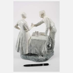 Goldscheider Wien "Paar ... sich zuprostend"