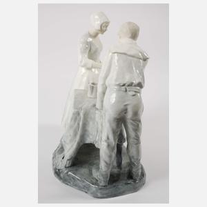 Goldscheider Wien "Paar ... sich zuprostend"