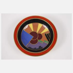 Drei Art déco Untersetzer in Cloisonné-Technik