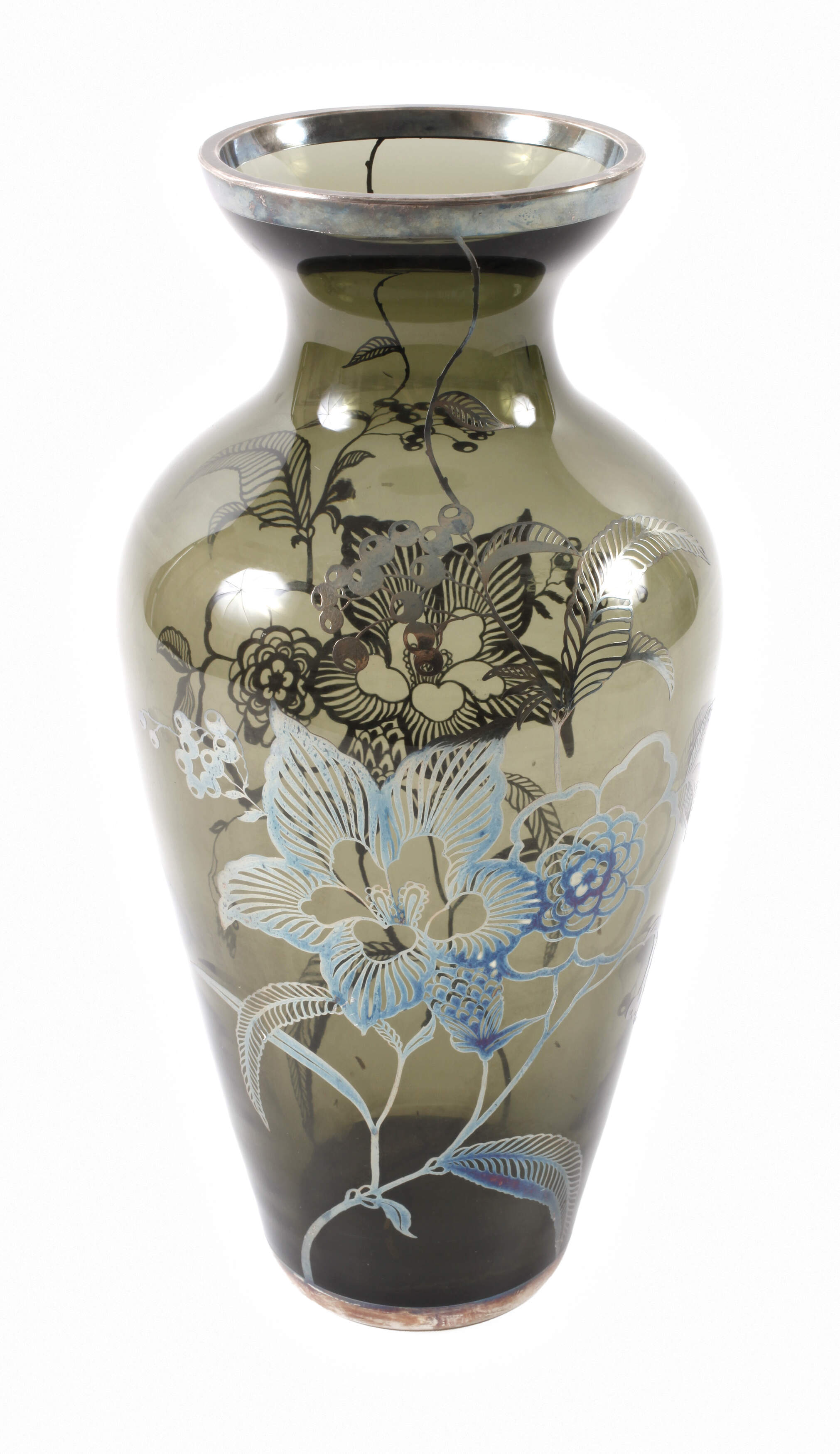 Art déco-Vase Silberoverlay