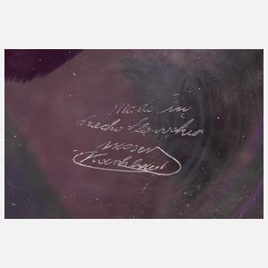 Moser Karlsbad Deckeldose und Aschenschale