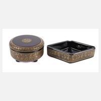 Moser Karlsbad Deckeldose und Aschenschale111