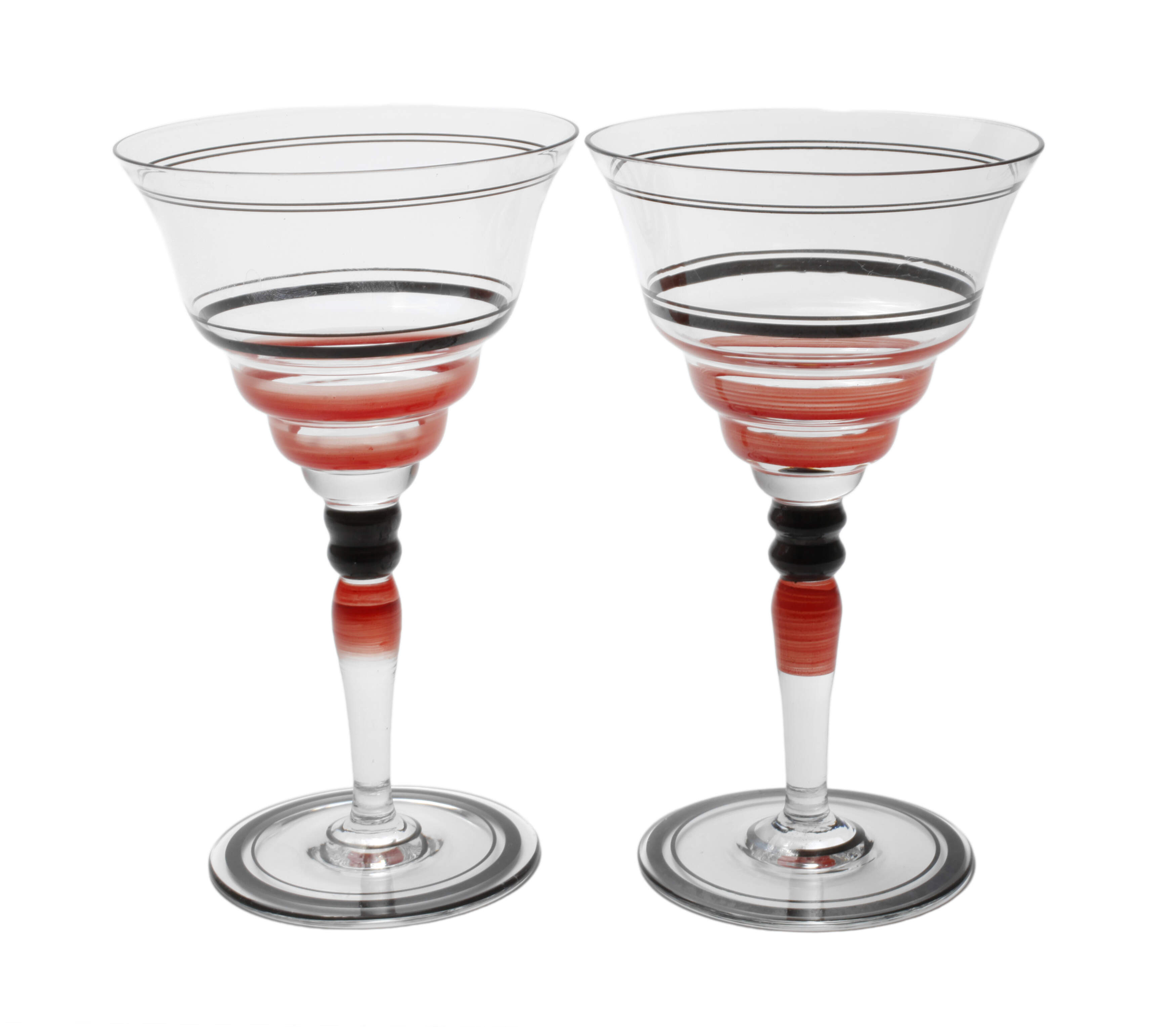 Poschinger Paar Kelchgläser Art déco