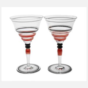 Poschinger Paar Kelchgläser Art déco