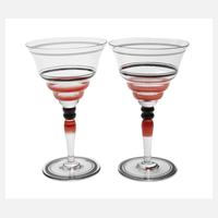Poschinger Paar Kelchgläser Art déco111