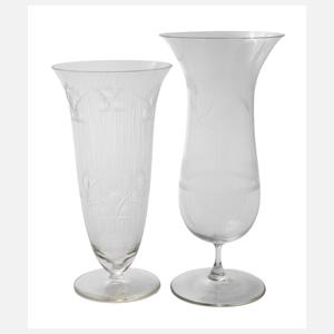 Zwei Fachschulvasen Bruno Mauder