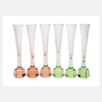 Sechs Absinth-Flöten Art déco111