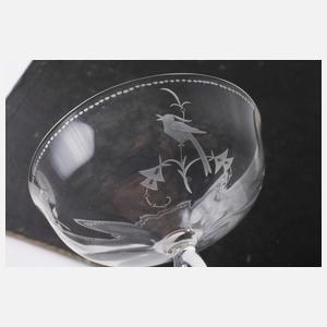 Vier Gläser Art déco