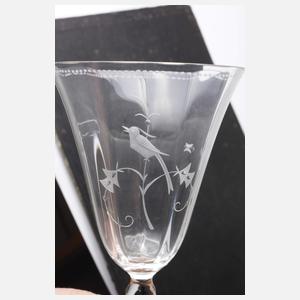 Vier Gläser Art déco