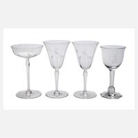 Vier Gläser Art déco111