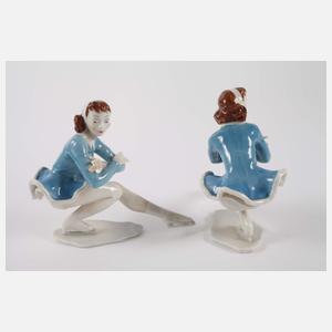 Hutschenreuther Paar Eiskunstläuferinnen