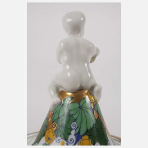 Königlich Tettau Deckeldose mit Putto