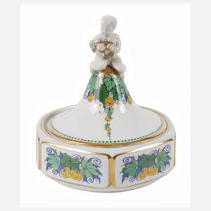 Königlich Tettau Deckeldose mit Putto