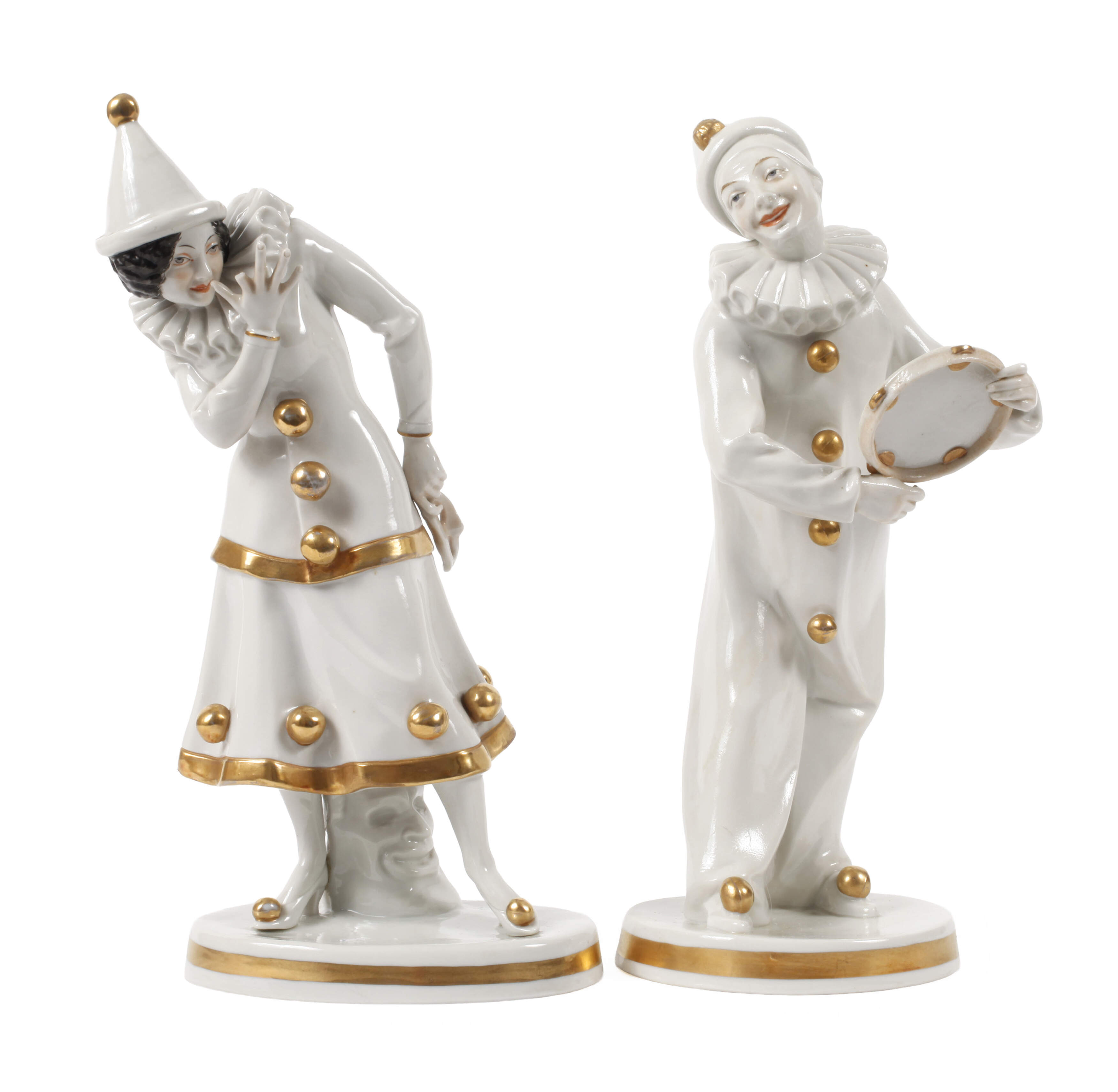 Volkstedt Pierrot und Pierrette