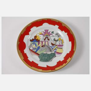 Augarten Wien Teller aus Service "Kampfmotiv"