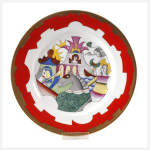 Augarten Wien Teller aus Service "Kampfmotiv"