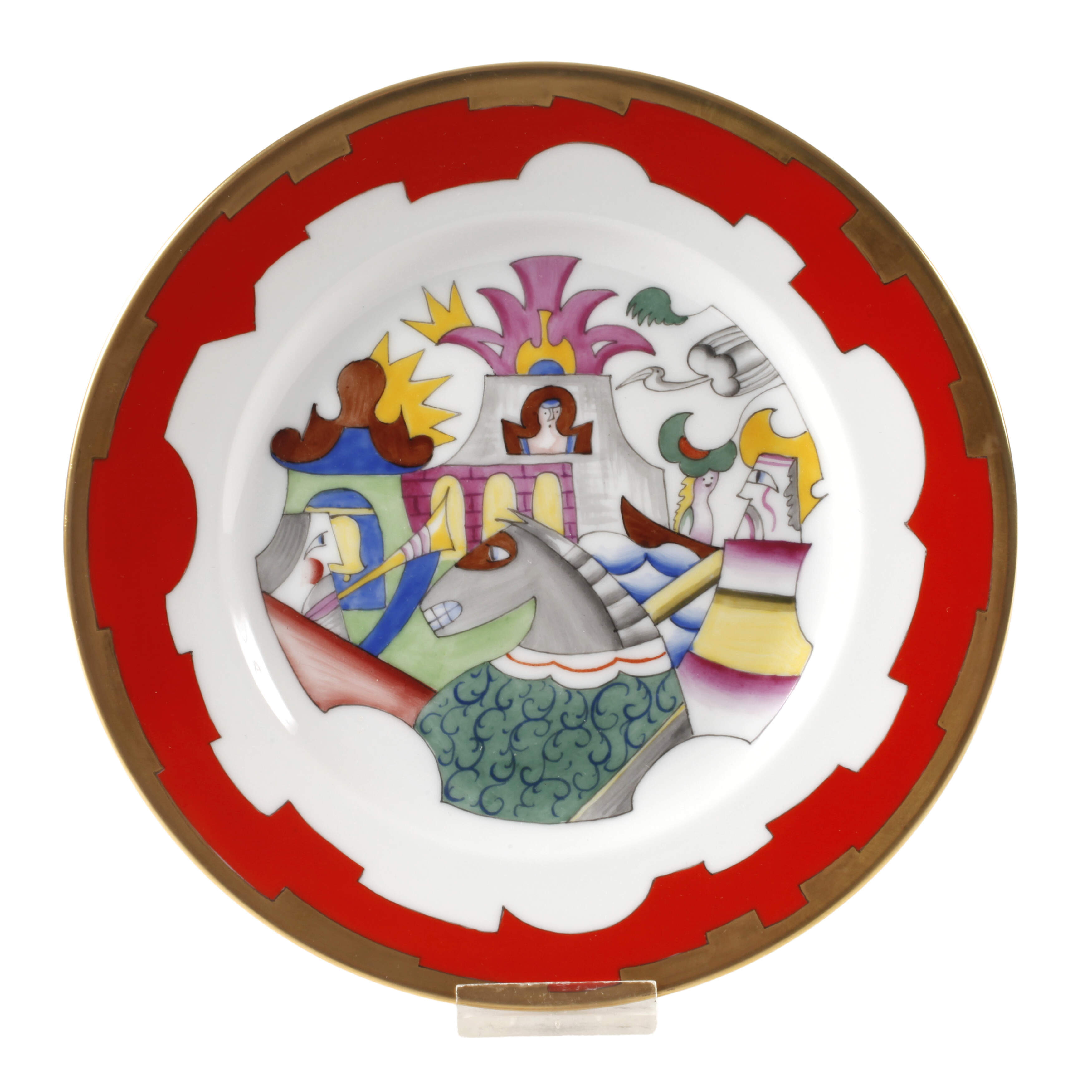 Augarten Wien Teller aus Service "Kampfmotiv"