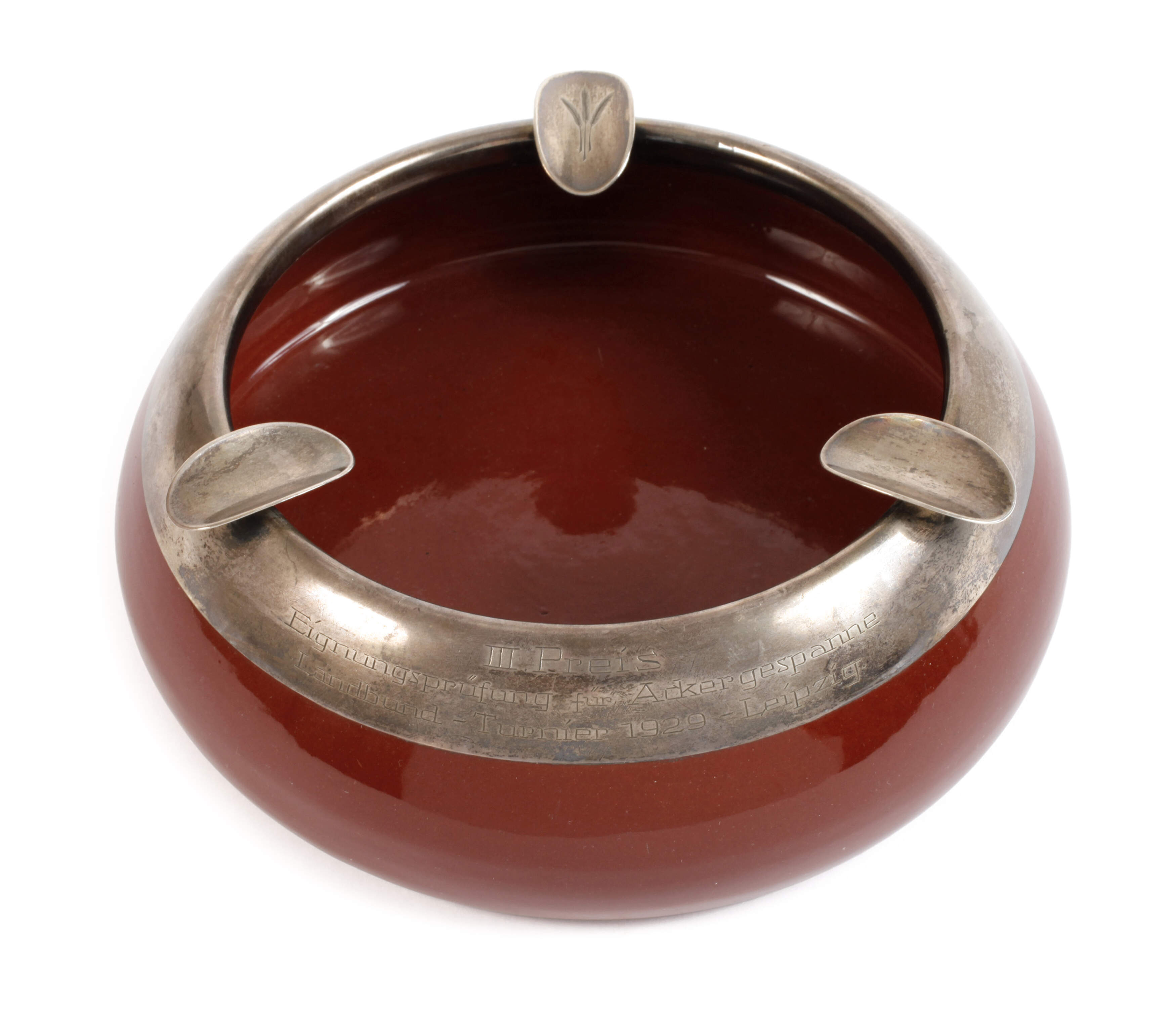 Cadinen Aschenbecher mit Silbermontierung