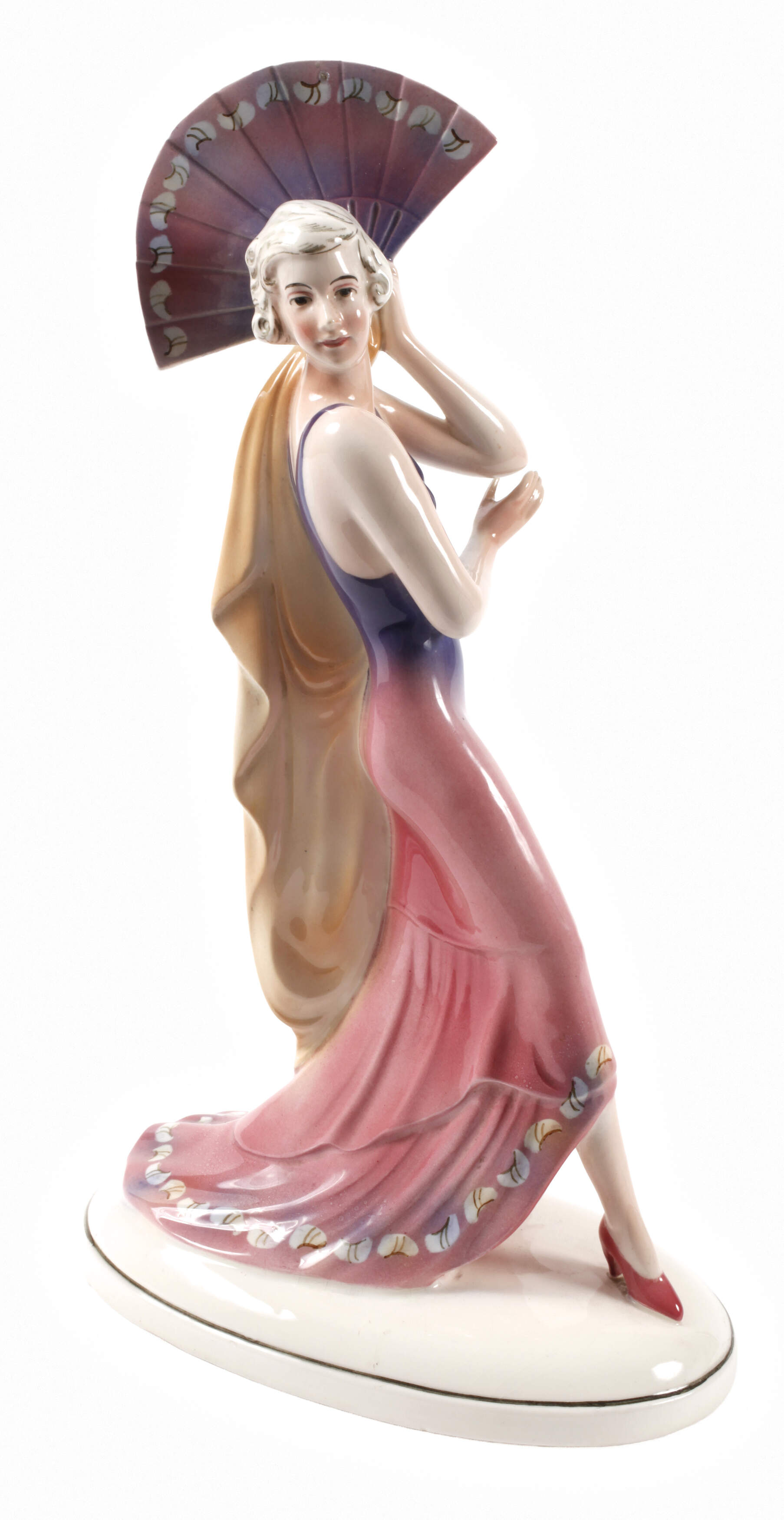 Hertwig Katzhütte Modedame mit Fächer