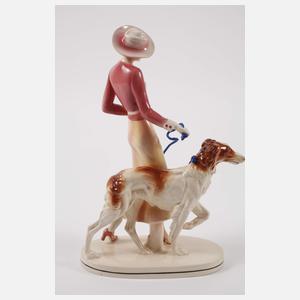 Hertwig Katzhütte Modedame mit Windhund