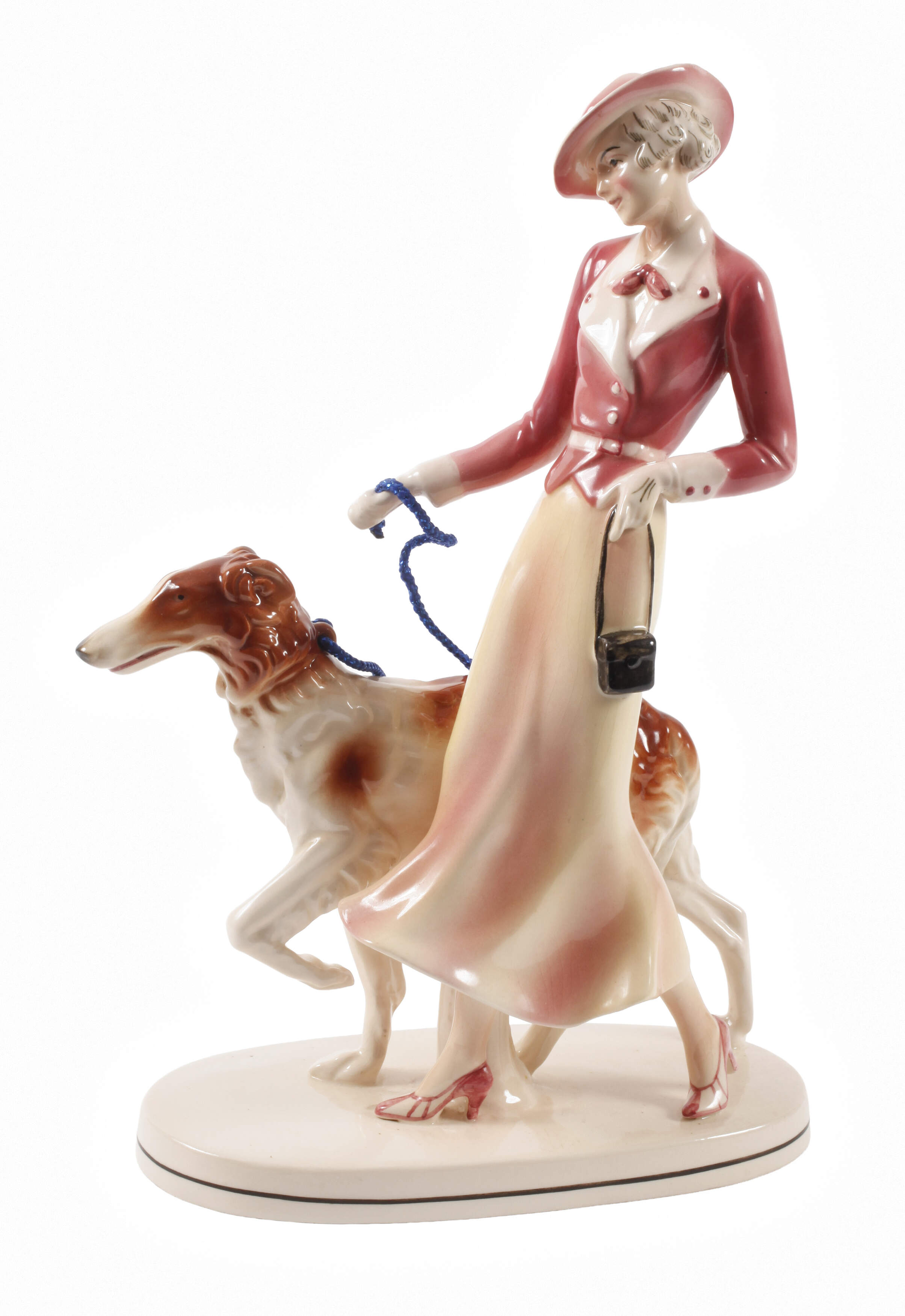 Hertwig Katzhütte Modedame mit Windhund