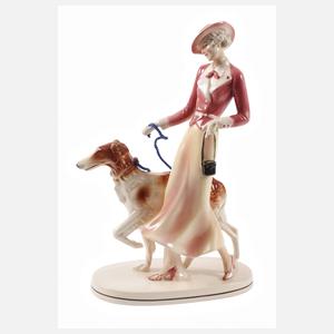 Hertwig Katzhütte Modedame mit Windhund
