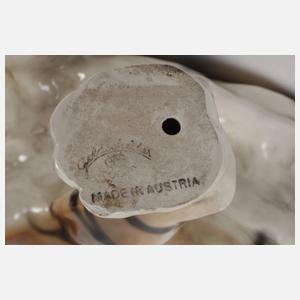 Goldscheider Wien schreitender Tiger