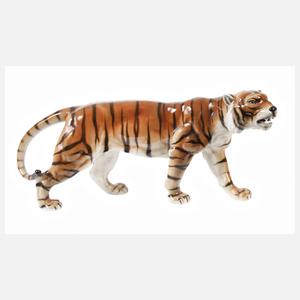 Goldscheider Wien schreitender Tiger