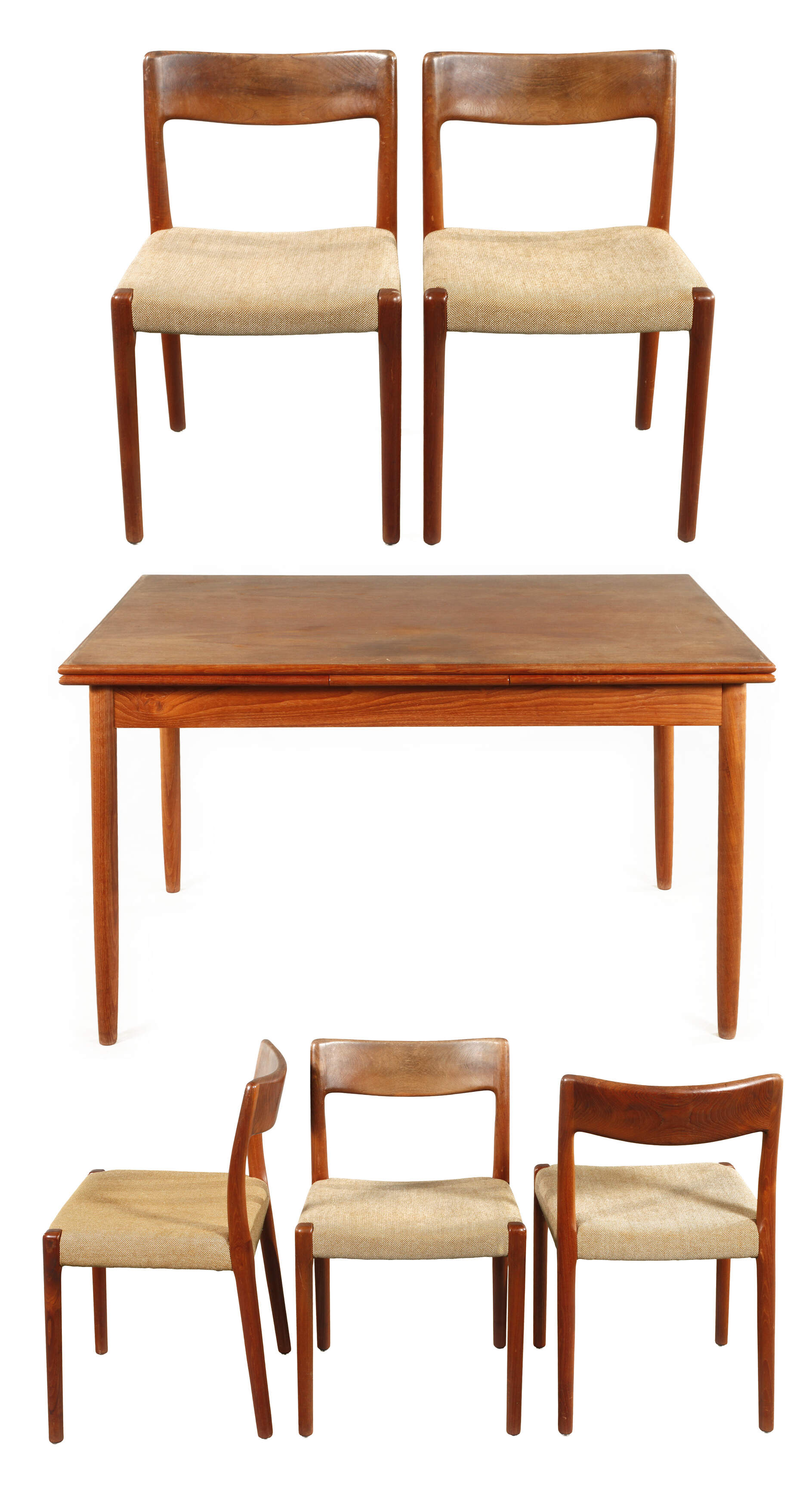 Esstisch und fünf Stühle